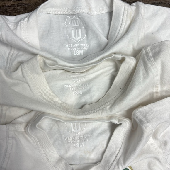 White 18 mo Baby Onesies with Green Bull Logo x 3. GO BULLS! GO USF!! - Picture 3 of 9